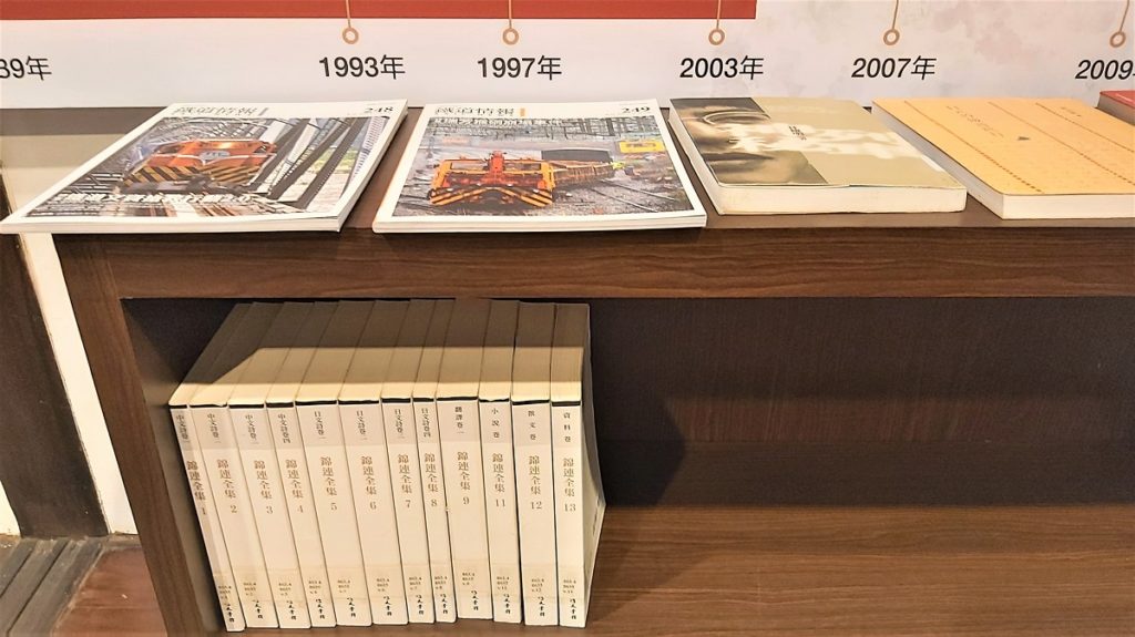 台中文學館特展室展「閱鐵道,閱文學」。(圖/陳惠玲攝影)