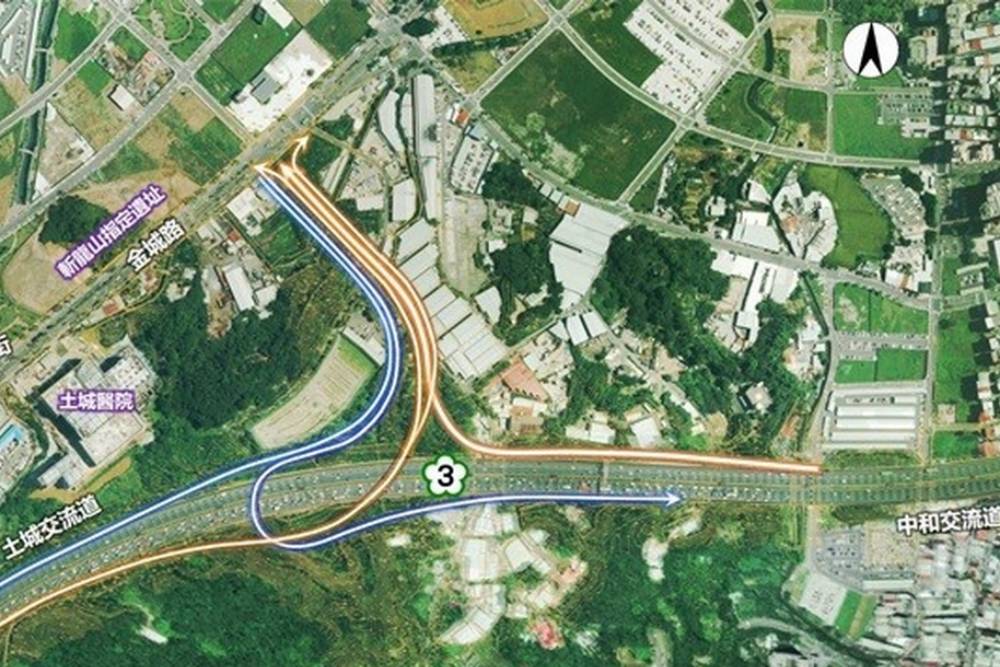 土城Q4建案爆量 皇翔芊翠新案鎖定重品牌、安全品質購屋客 70 北土城交流道路線規劃。圖摘自交通部高公局網頁 1