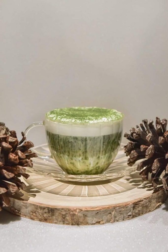 蔦日子冬熱飲 西尾抹茶鮮乳茶85元1杯