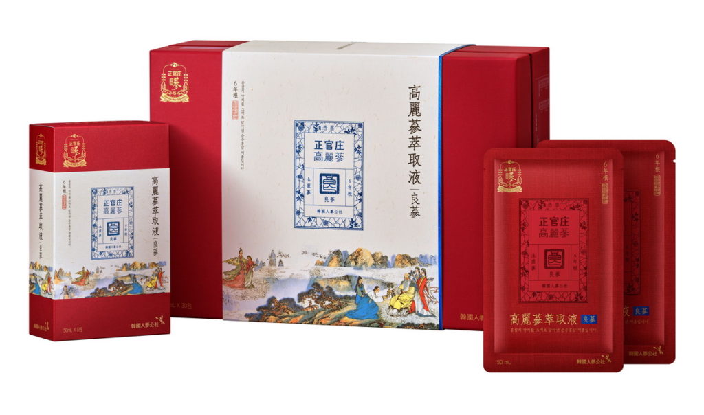 正官庄新品「高麗蔘萃取液 良蔘」保留完整頂級良蔘精華並結合珍貴的靈芝子實體,30入NT$4,600(原價NT$5,200),2件享重磅價NT$9,200再多送5包(總價值NT$11,627)。