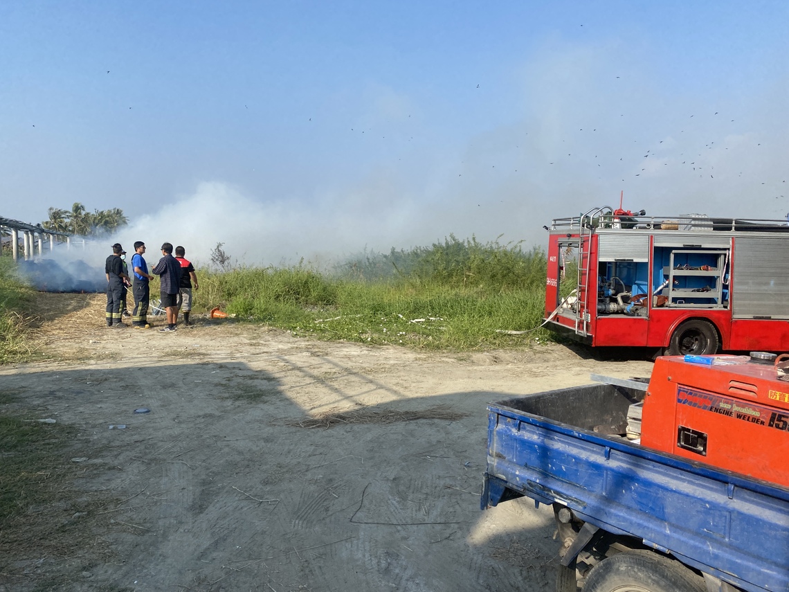 林邊鎮安村太陽能光電板區雜草火警虛驚一場/波新聞