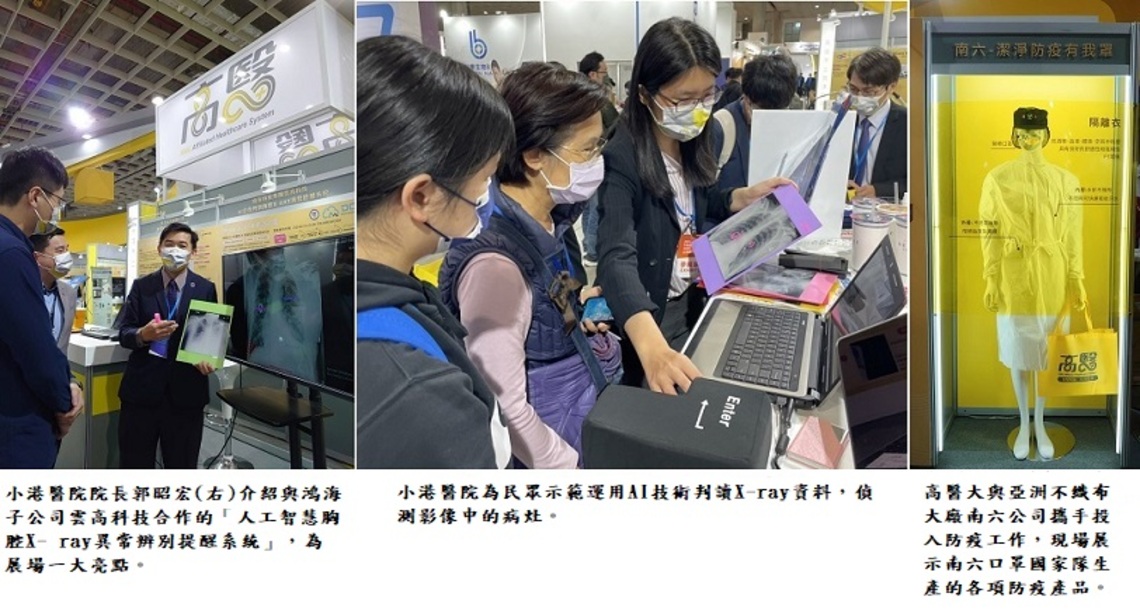 高醫體系X南六口罩國家隊X鴻海集團雲高科技 智慧防疫成台灣醫療科技展亮點