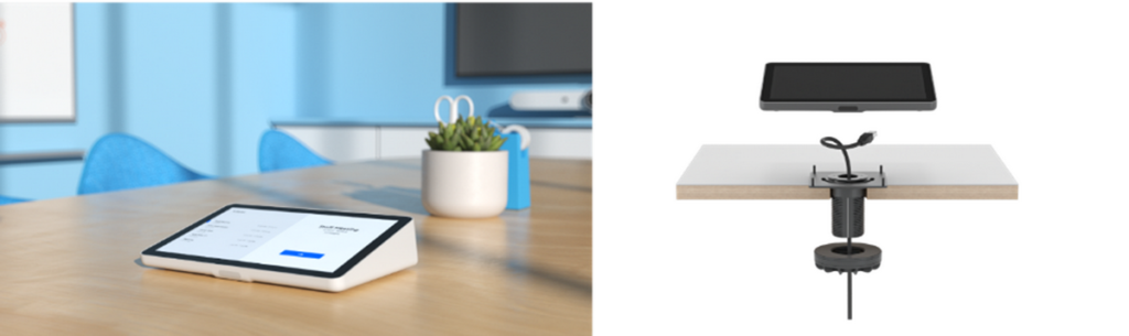 Logitech TAP IP 由乙太網路供電連接線(PoE)連接,單一佈線輕鬆安裝並保持空間整潔,適用任何會議室