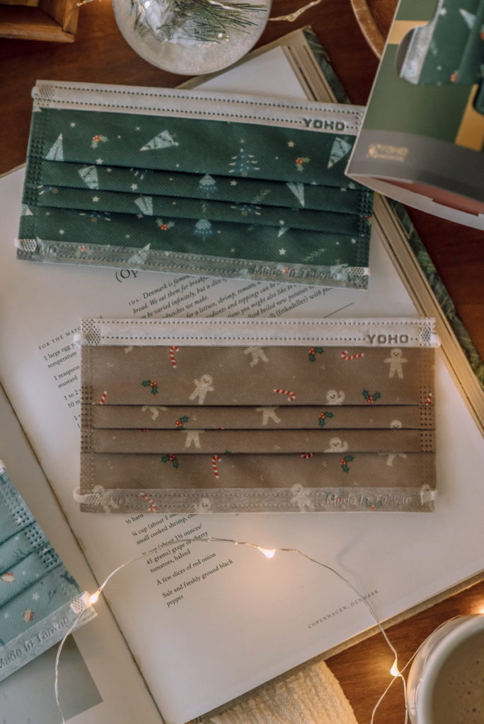 「佑合暮光聖誕口罩」特殊的濾鏡色調，襯出顯白好氣色。