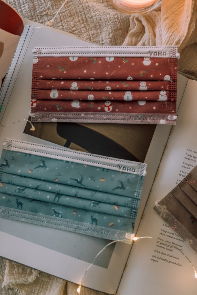 「佑合暮光聖誕口罩」特殊的濾鏡色調，襯出顯白好氣色。