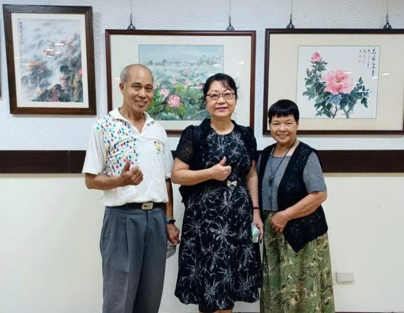 劉秀珍水墨畫作品衛福部屏東醫院展出