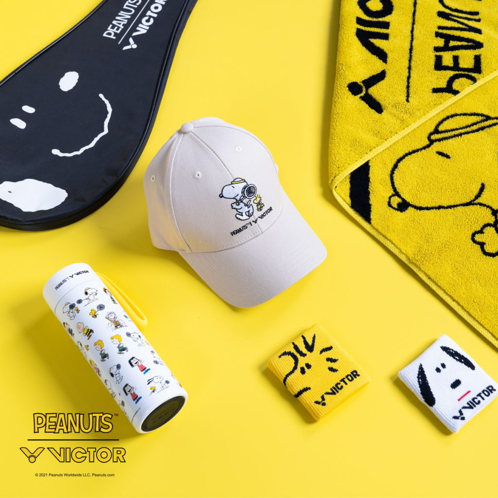 VICTOR設計Snoopy與Woodstock圖案運動配件，超萌周邊小物Snoopy粉絲必收。