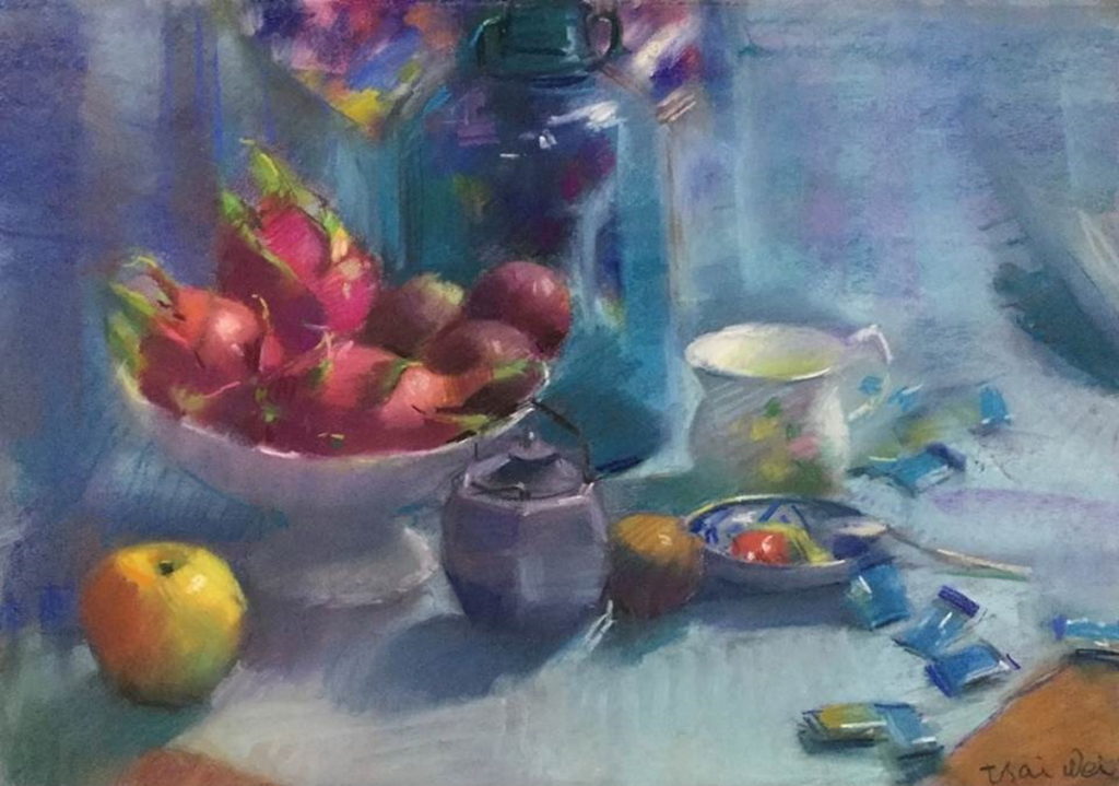 沈采葳-粉彩特優-夏日香氣-54x39.4cm(四開)