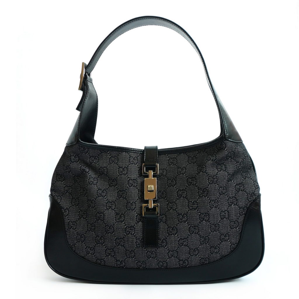 GUCCI 黑灰布面賈姬包 NT$19,800
