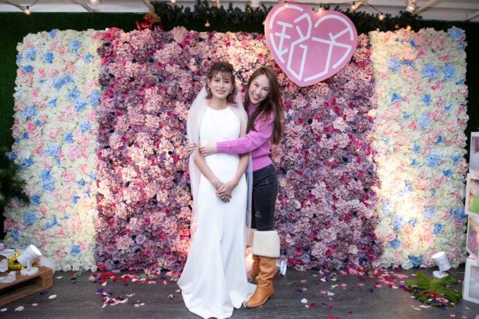 ▲(右一)主播張齡予出席真新娘齡予婚禮,讓大家驗明正身。(圖/紅心字會提供)