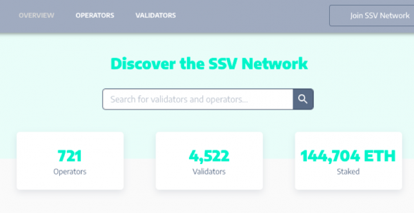 截圖取自 SSV Network 測試網 於 2021 年 12 月 27 日