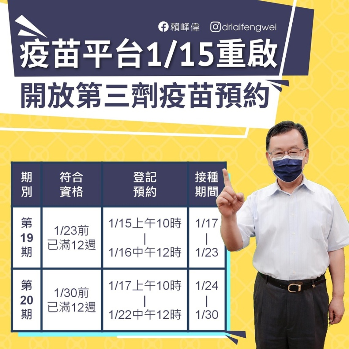 1922平台將於15日重啟 澎縣府籲民眾踴躍預約接種第三劑