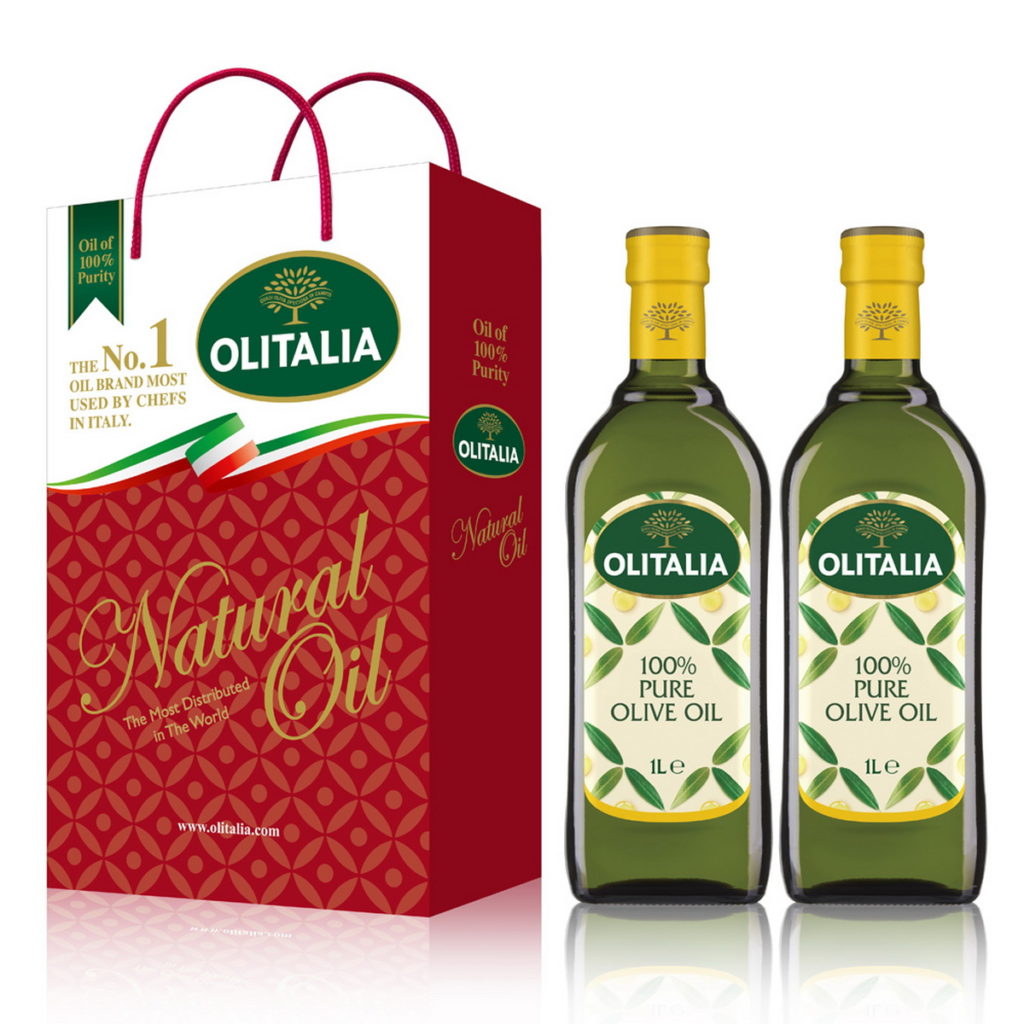 【Olitalia】奧利塔純橄欖油禮盒組(1000mlx2瓶)，優惠635元