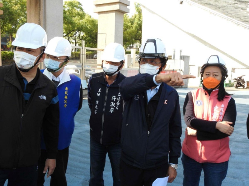 投縣立體育場跑道整修5月展新貌 林明溱實勘關心進度