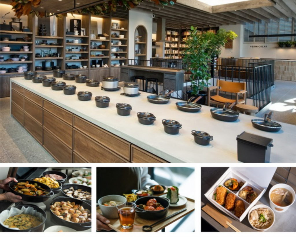 「VERMICULAR旗艦店」，現場用該品牌餐具做食物烹調，讓消費者品嚐佳餚後，再決定是否要購買。（照片來源：©Aichi Dobby. LTD.）