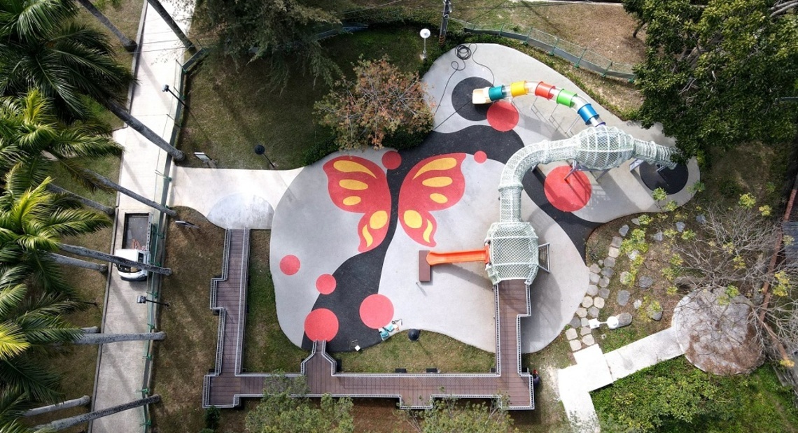 繭型溜滑梯吸睛好玩! 中市豐原中正公園華麗轉身