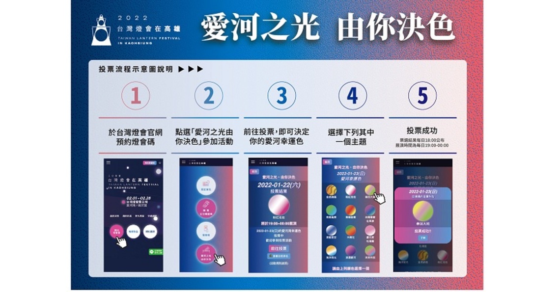 台灣燈會再創紀錄 1/29起愛河主燈色彩開放票選 愛河之光由你決色