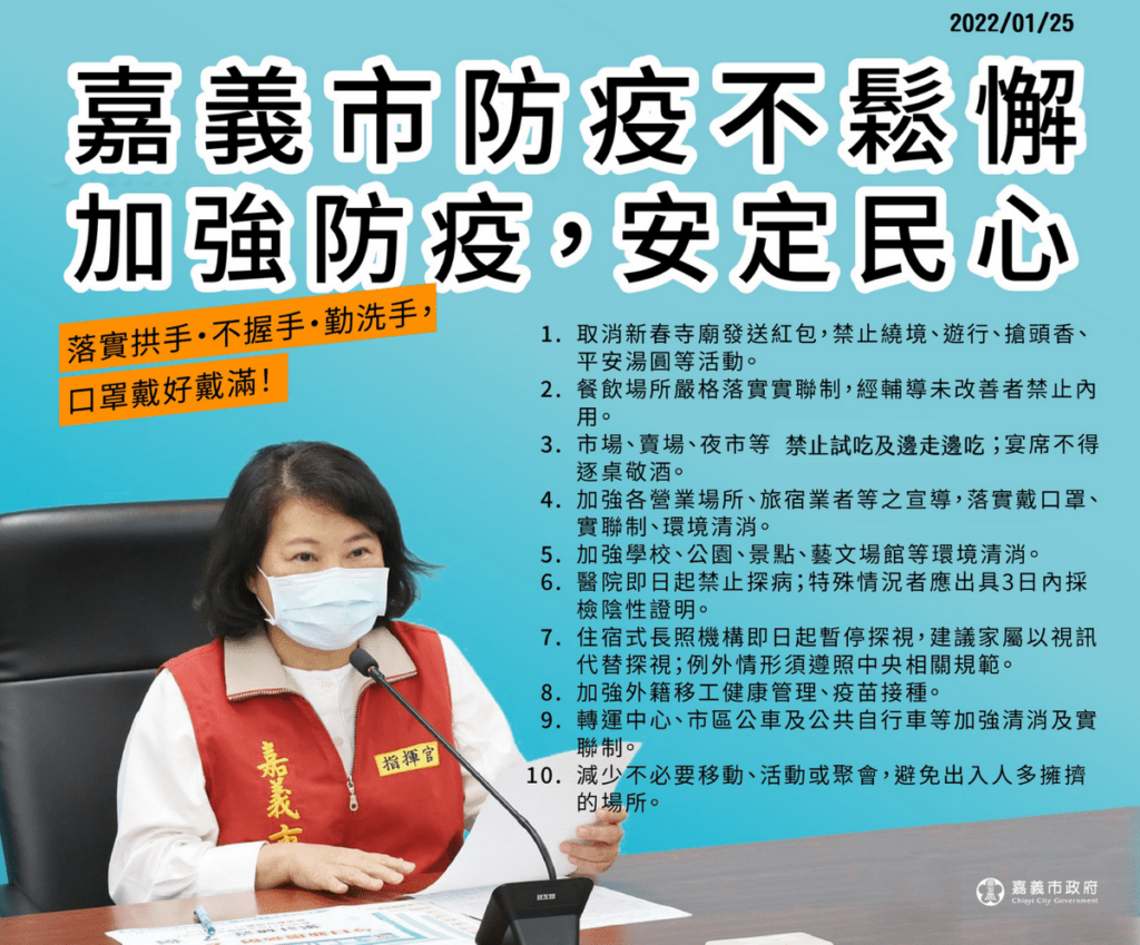 嘉義市防疫不鬆懈