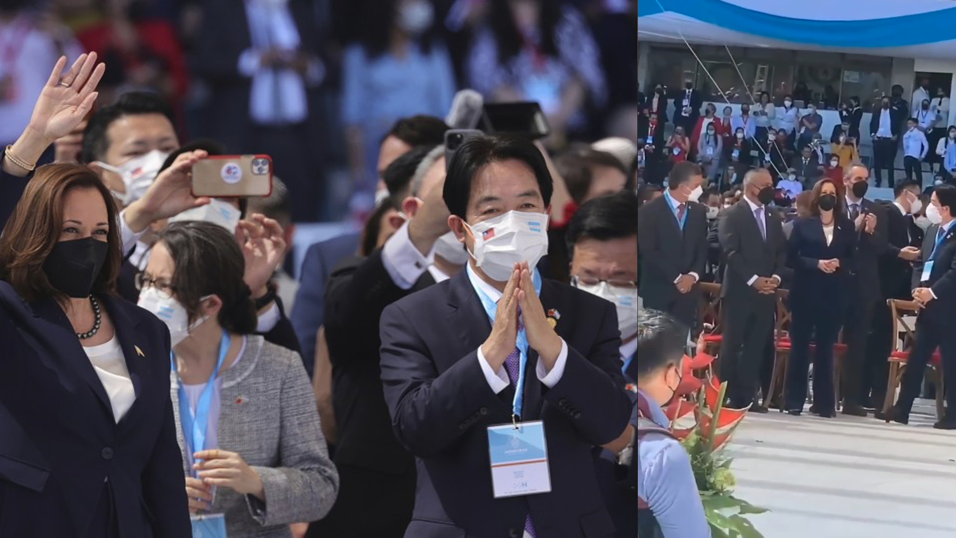 官媒中央社大內宣「台美副總統同框」 真相是……賴清德「像媳婦般的慢慢蹭過去」
