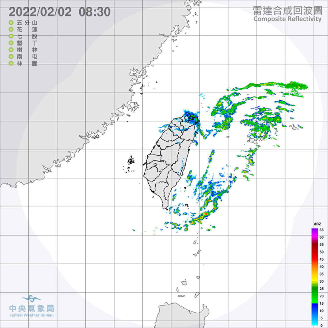 華南雲雨區東移   中部以北、東半部雲多易雨  沿海注意強陣風