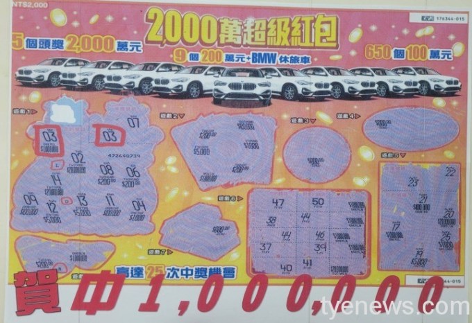桃園春日路彩券行 贊助土地公連2天刮出百萬大獎 9 183122
