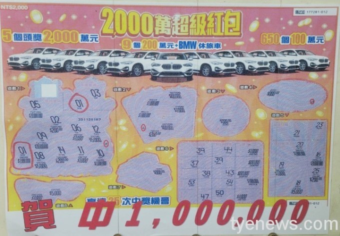 桃園春日路彩券行 贊助土地公連2天刮出百萬大獎 10 183120 0