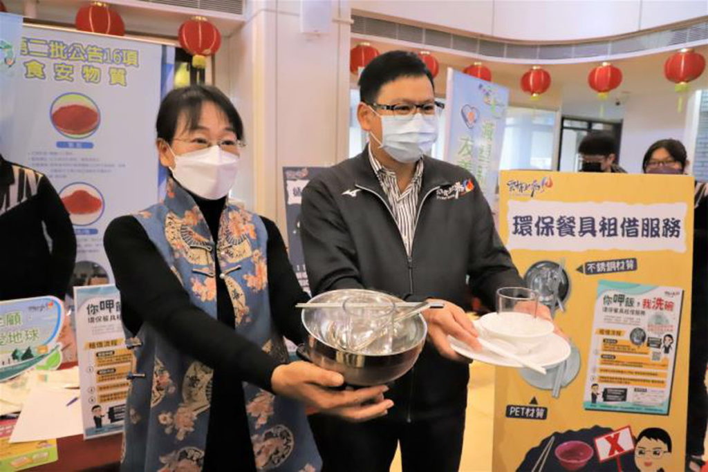 環保局推出「環保餐具租賃服務」,110年度總計出租16,860組。
