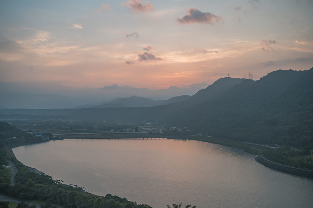 石門湖景日落絕美湖景