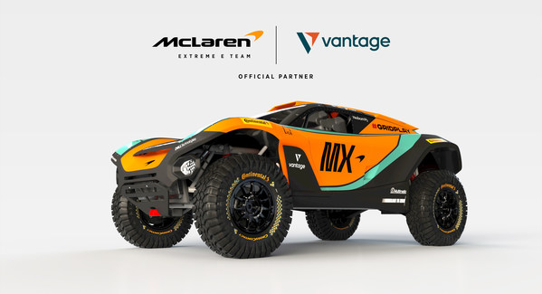 Vantage是McLaren Extreme E車隊的官方合作夥伴,將品牌商標展示在賽車前葉子板和車頂。 Vantage是McLaren Extreme E車隊的官方合作夥伴,將品牌商標展示在賽車前葉子板和車頂。