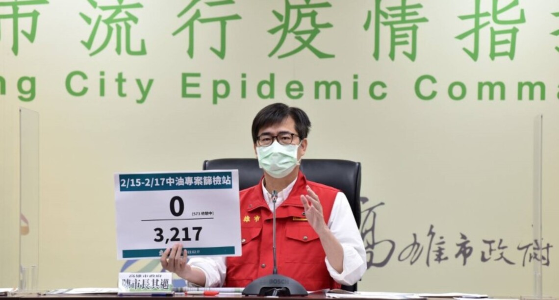 高市今添2例本土   分別為1居隔轉陽、1北部聚會感染    中油大林廠迄今無確診個案