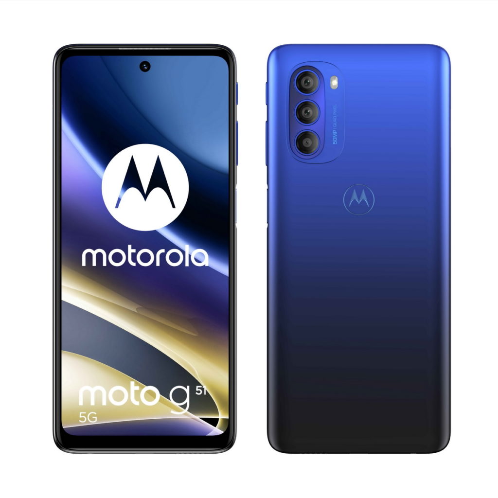 高CP值5G手機moto g51 5G提供一流視覺效果，採用6.8吋FHD+大螢幕，支援120Hz高螢幕更新率。