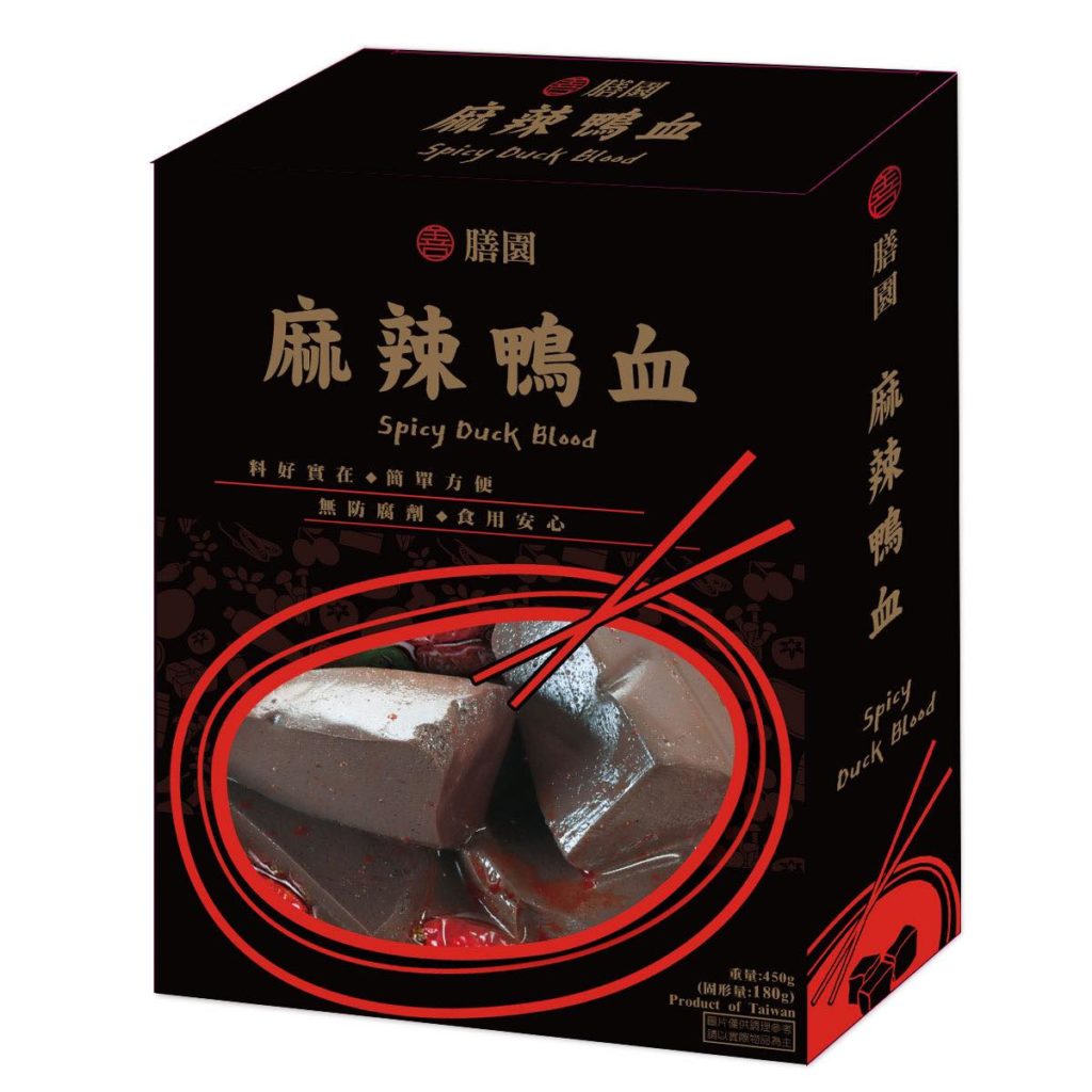 萊爾富販售善膳園麻辣鴨血(配料),NT 129元