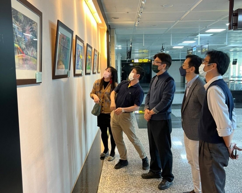 澎湖特殊教育藝術作品聯展馬公航空站藝文走廊展