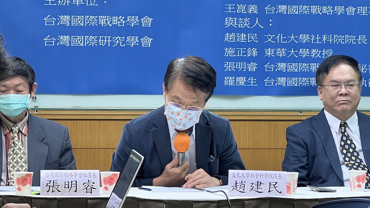 今日烏克蘭/王崑義:為台獨而戰意願低 趙建民:蔡英文是小女生扮家家酒 58 文化大學社科院院長趙建民。
