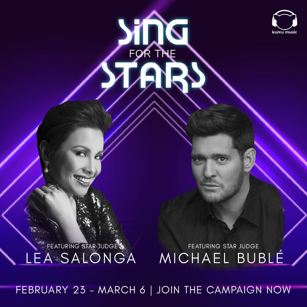 Kumu與Michael Buble和Lea Salonga舉辦「Sing for the Stars」
