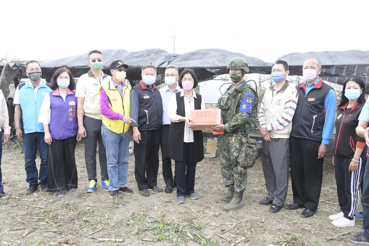 中區第一梯次新制教召第10天 王惠美前往慰勞感謝子弟兵保家衛國
