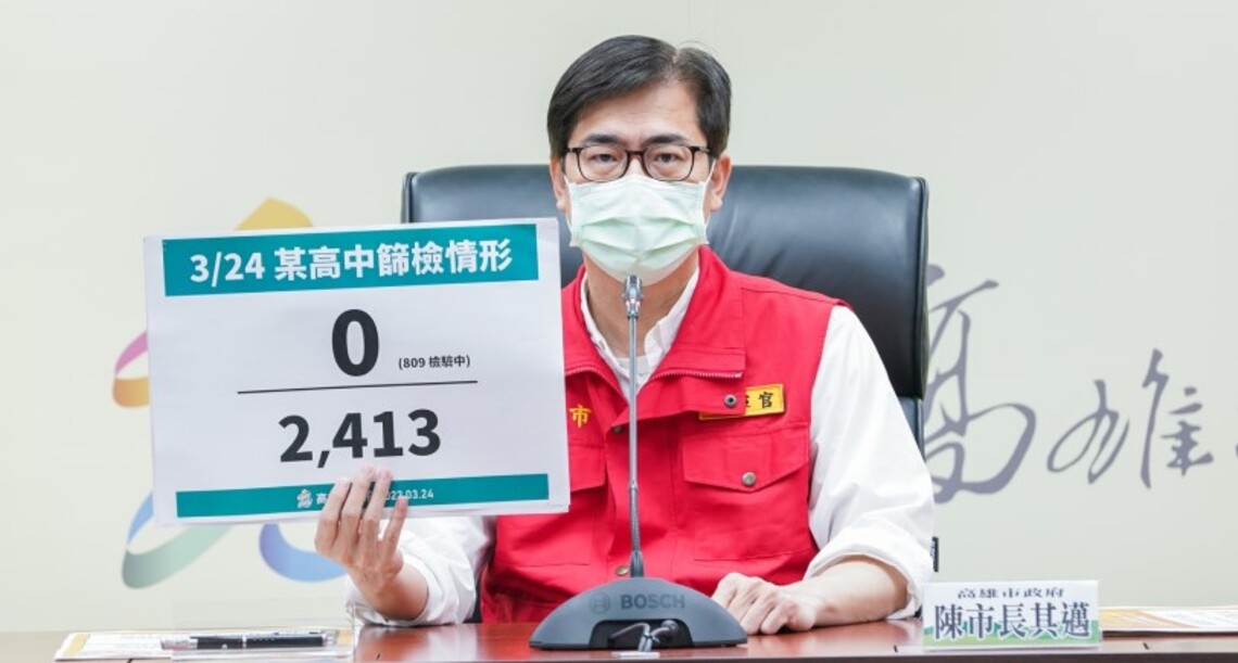 化工廠群聚案     某高中教職員工生共2413位於18:00檢驗完畢   全數陰性