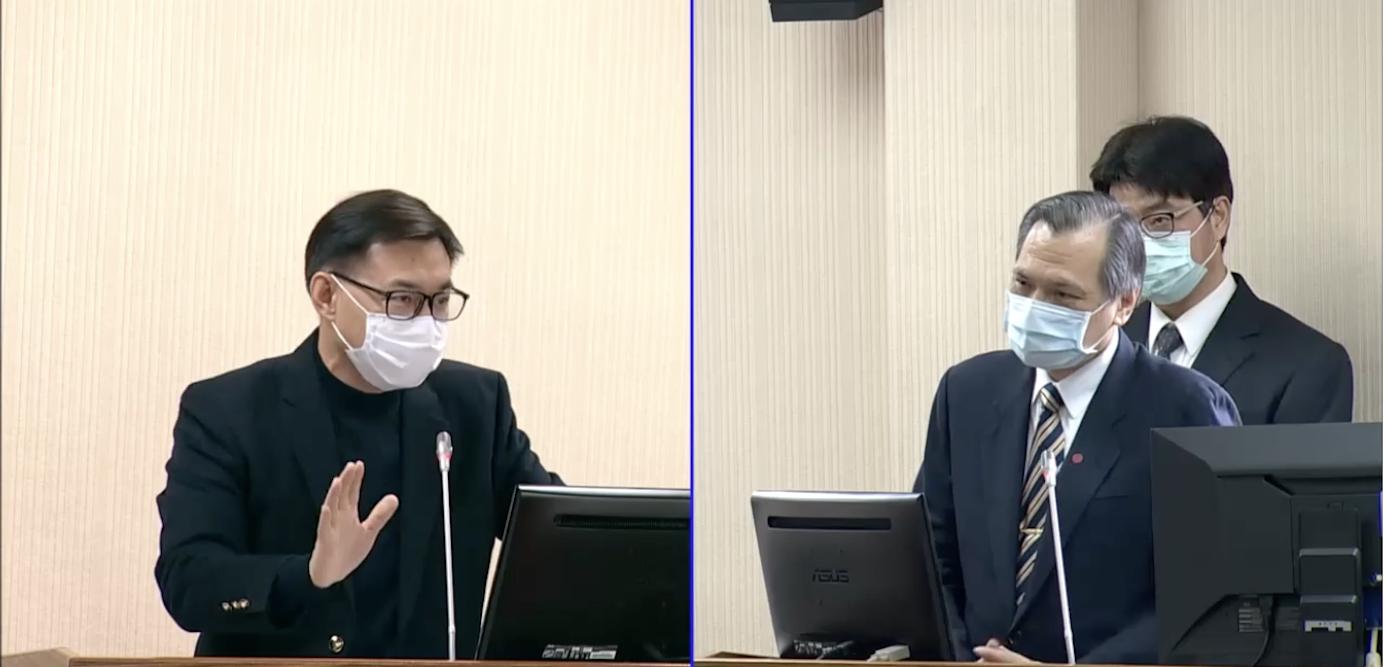美中三度會晤後對台要求低調 江啟臣疑:美方有希望中共做什麼? 50 國民黨立委江啟臣3月24日質詢國安局長陳明通。(2)