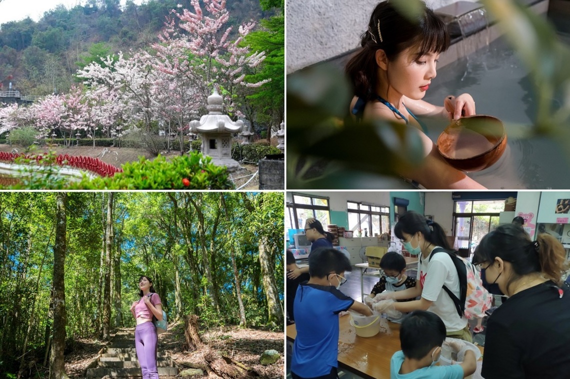連假來六龜暢玩 滿滿粉紅花旗木一路盛開 寶來不老音樂祭熱鬧開唱 泡好湯再送800元好康體驗遊程