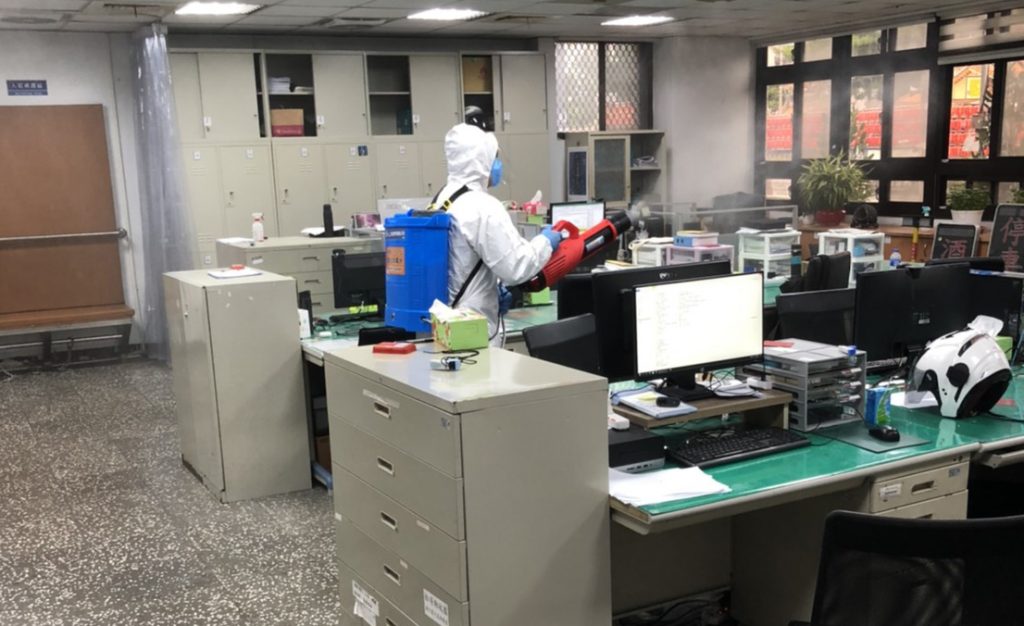 土城警分局員警確診 分局施行高規格清消，確保員警安全