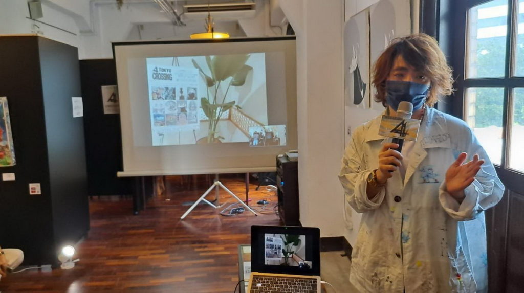 四月八日展前記者會直播上，分享「如何看待亞洲當代藝術」。(圖/中山堂藝文沙龍提供)