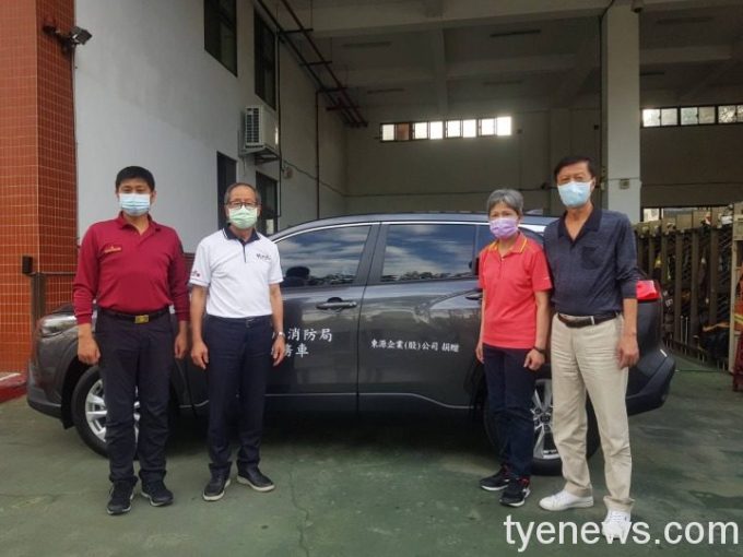 東源企業股份有限公司捐贈桃園市政府消防勤務車。圖:消防局第二大隊