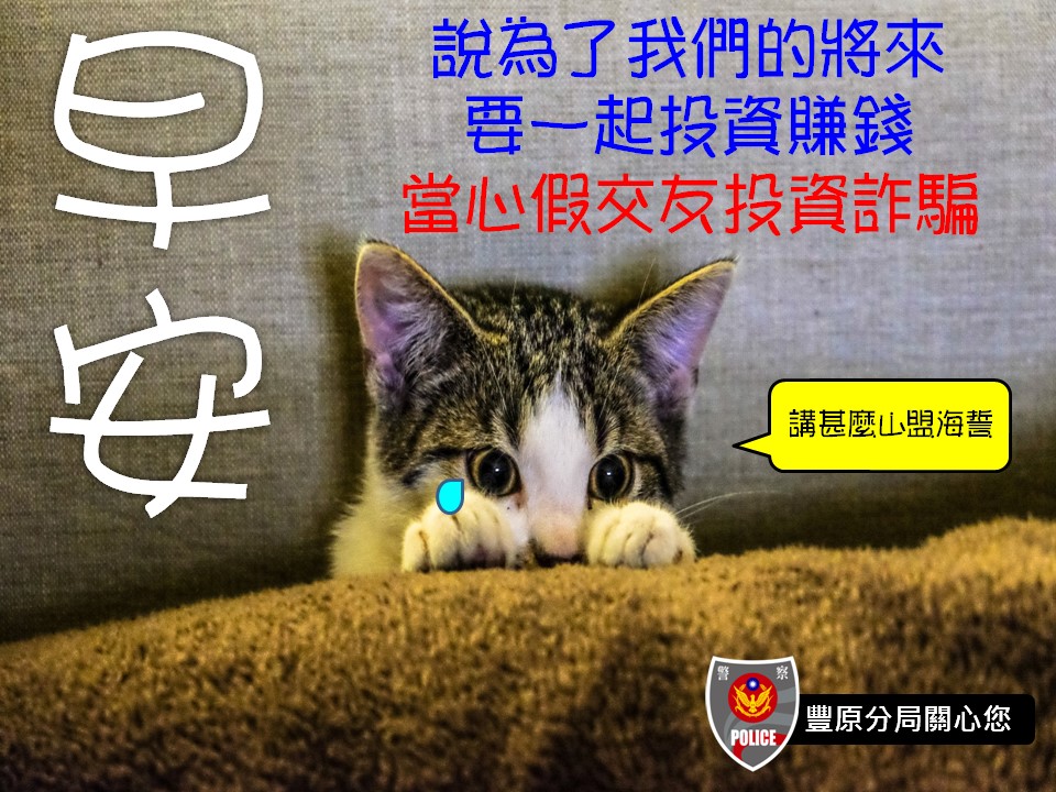 ▲投資高獲利又穩賺不賠？別傻了，是詐騙！    (圖/台中豐原分局 提供)