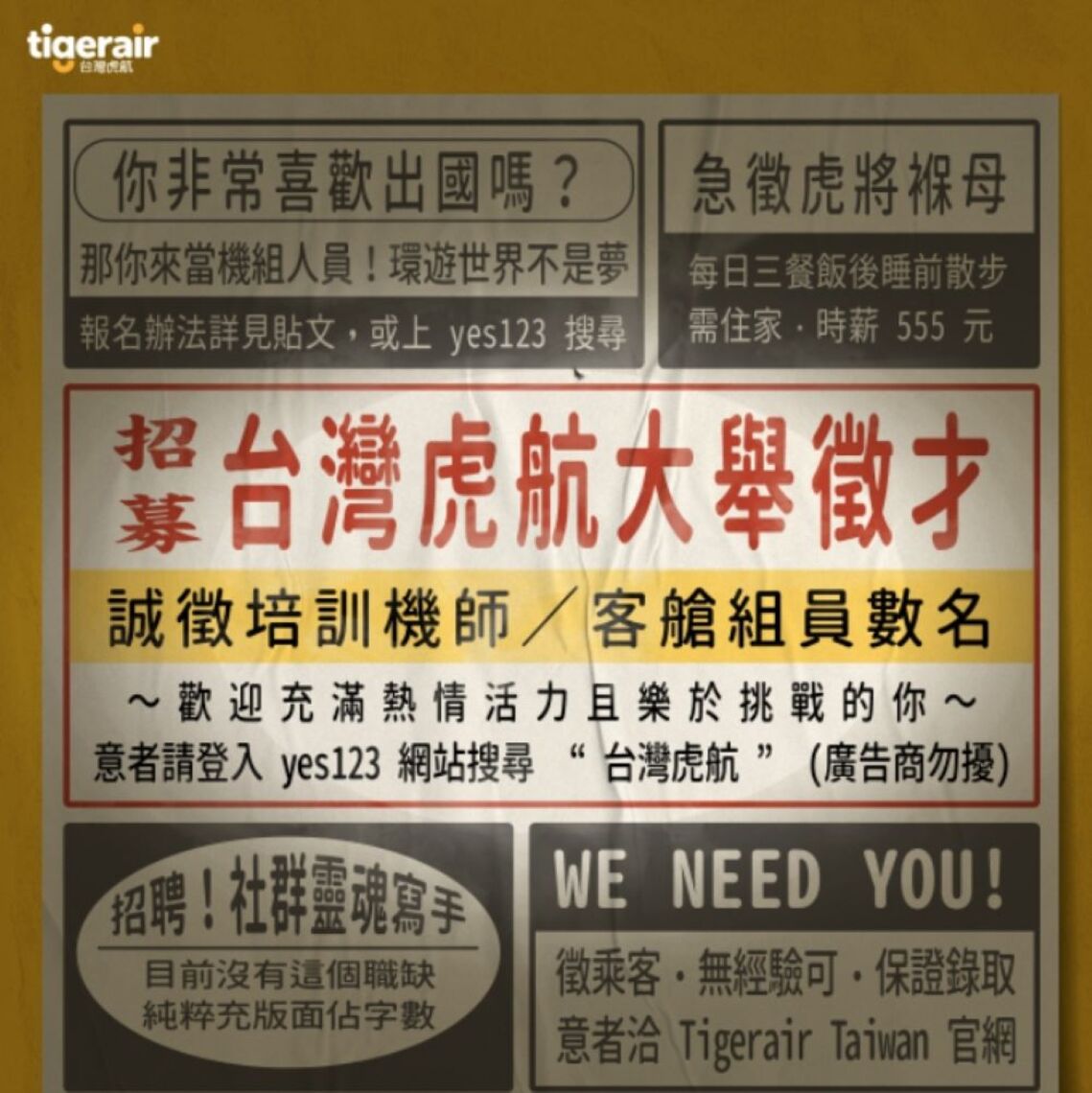迎接客運回溫 台灣虎航今起大舉招募機師、客艙組員等人才