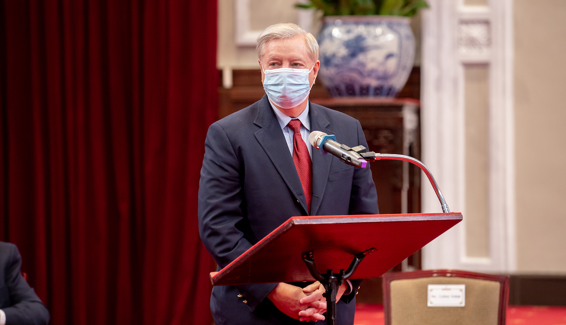 美國參議員肯定台灣半導體成就 孟南德茲:未來不是中美二選一 85 率眾訪台的美國參議員葛瑞姆。