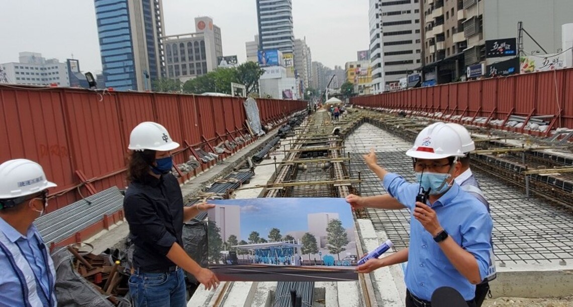 高雄輕軌C20~C24段施工進度超前 評估今年提前通車
