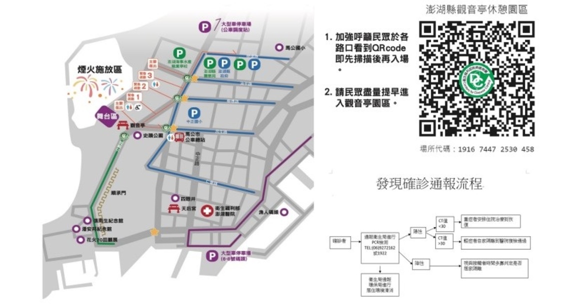 花火節強化防疫 設4處管制出入點 入會場全面實聯制