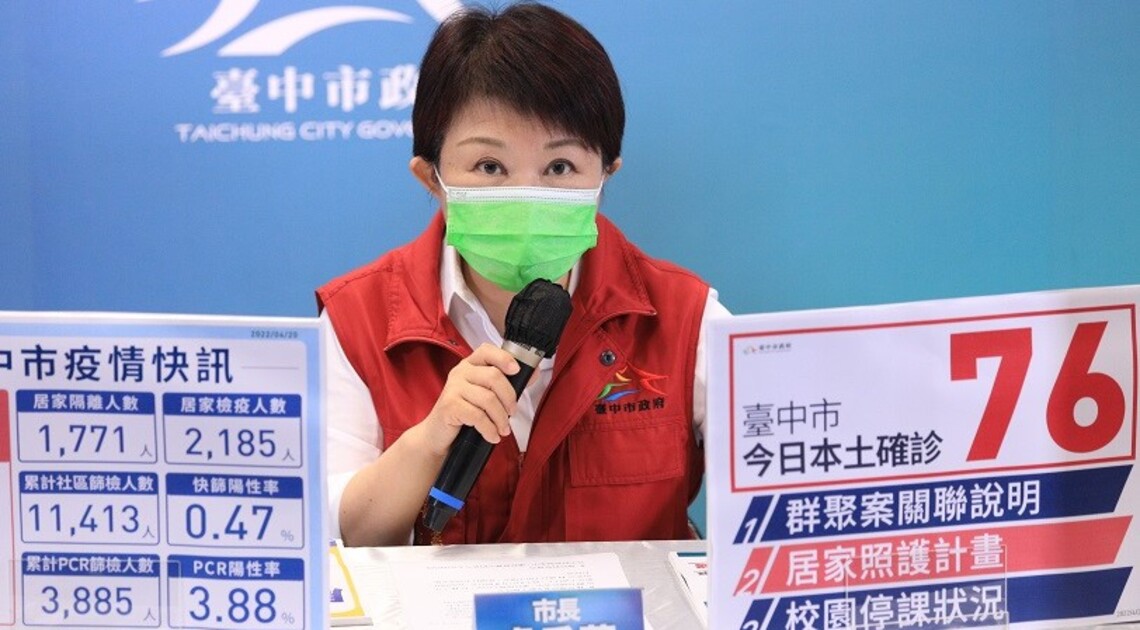 中市今增80例本土     市府掌握疫調持續追蹤