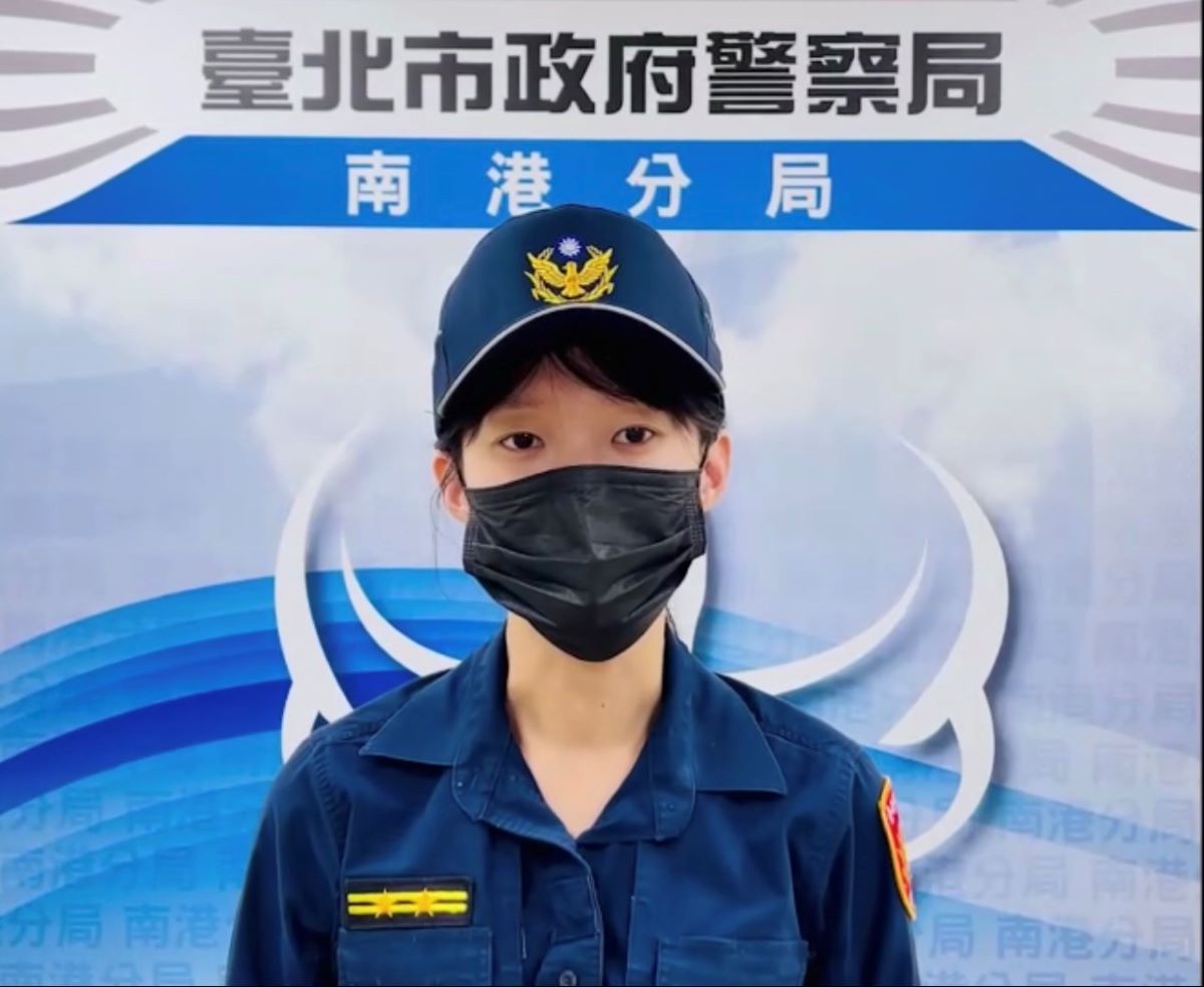 舊莊派出所，所長陳怡婷說明