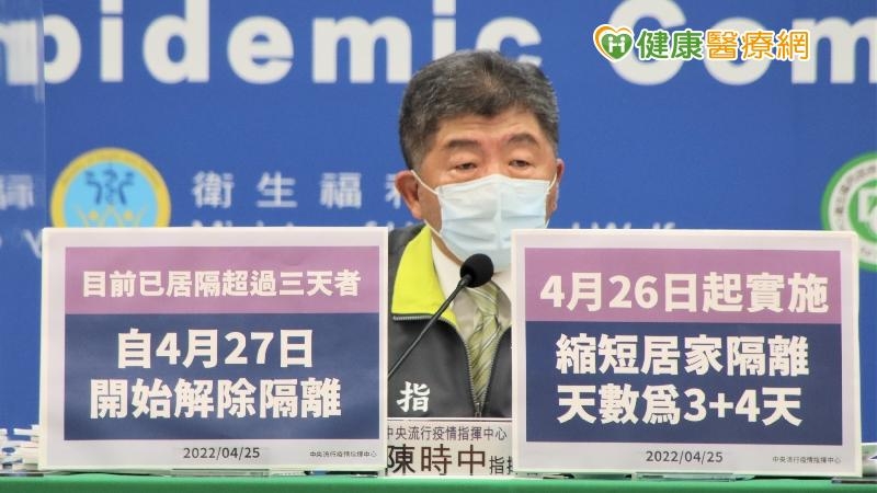 本土+5108 陳時中:居隔縮短3+4天定案,4/27開始解隔!
